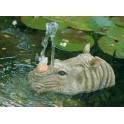 Gargouille Rhinocéros avec pompe et tuyau